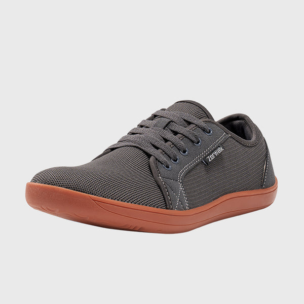 Men's Autumn Casual Sneakers Wide Toe Sporty-Black Grey