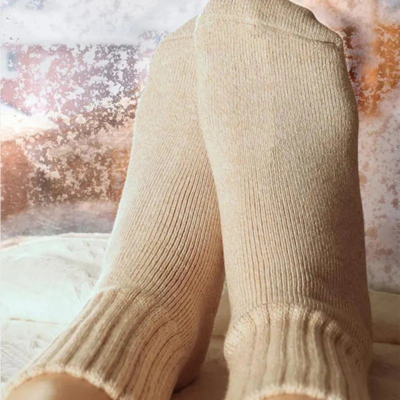 Cozy Ribbed Fleece Lined Crew Socks（5 Pairs Bundle）