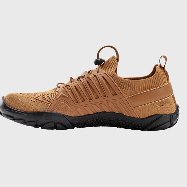 Men's Barefoot Shoes Minimalist Zero Drop Sneakers-Brown