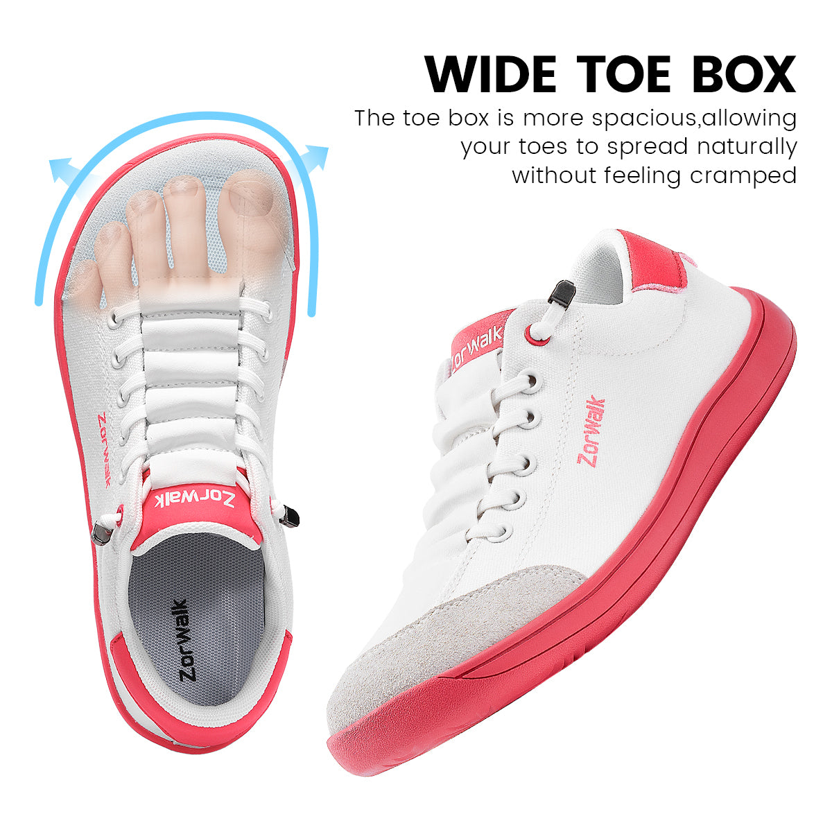 Barefoot Shoes with Wide Toe Box，Waterproof Healthy & Non-Slip Barefoot Shoes